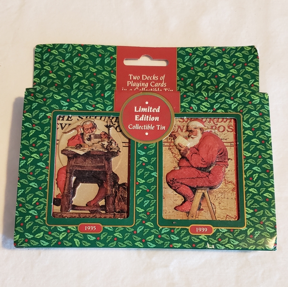 Limited Edition Norman Rockwell Playing Cards in Collectible Tin